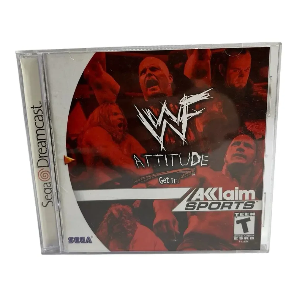 WWF Attitude Get It Sega‎ Dreamcast DC Video Game Complete CIB Wrestling